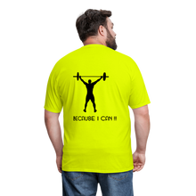 Load image into Gallery viewer, I'm Fatherless But...T-Shirt (Men) Because I Can - safety green