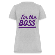 Load image into Gallery viewer, Fatherless Women's T-Shirt (I'm the Boss) - heather gray