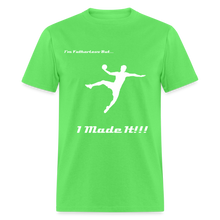 Load image into Gallery viewer, Men's T-Shirt Fatherless I Made It - kiwi basketball silouette in front.
