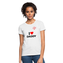 Load image into Gallery viewer, Women's T-Shirt "I'm A Daddy Less Daughter - white
